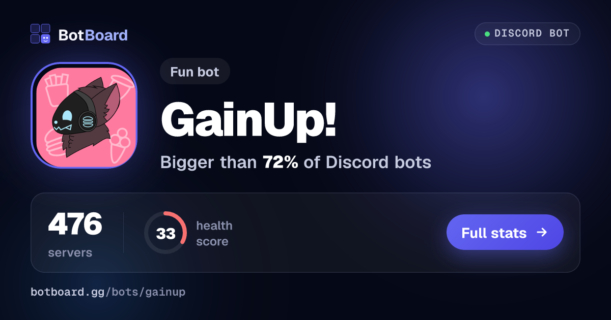 Share card for GainUp!
