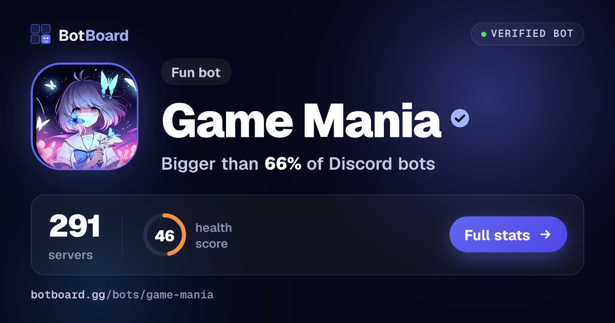 Share card for Game Mania