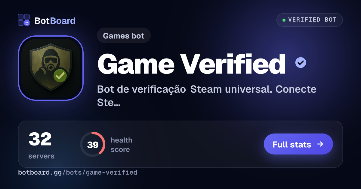 Share card for Game Verified