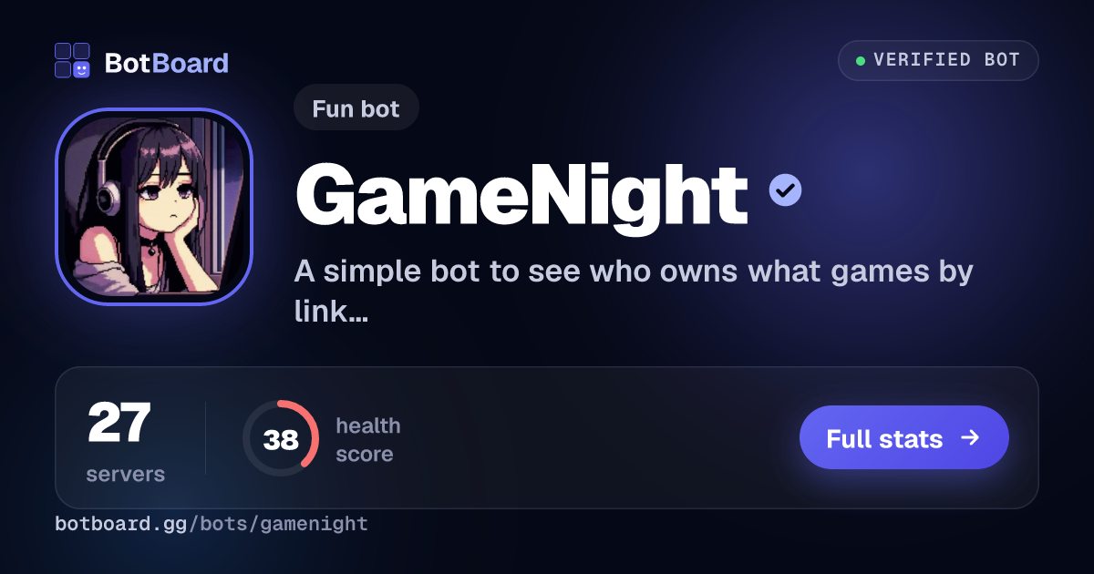 Share card for GameNight