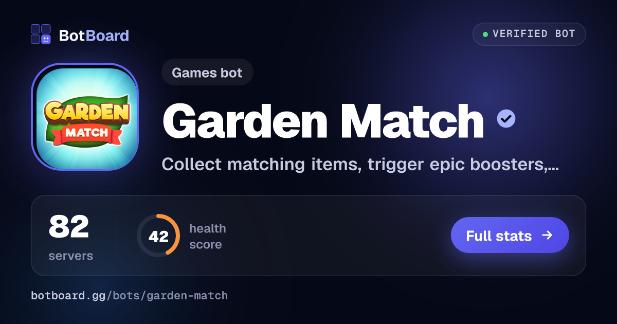 Share card for Garden Match