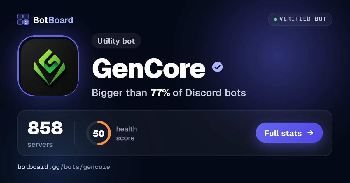 Share card for GenCore