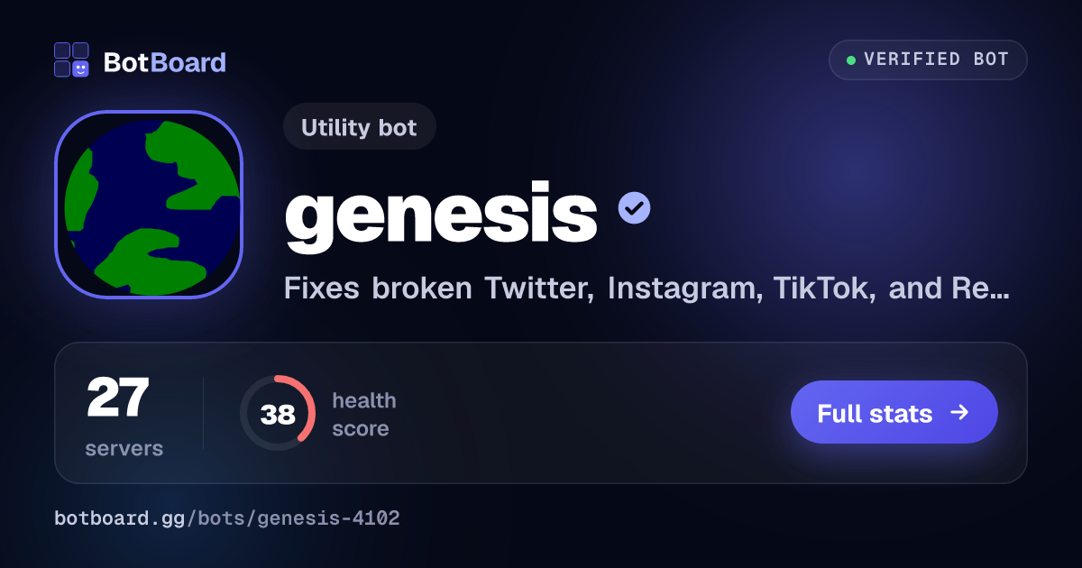Share card for genesis