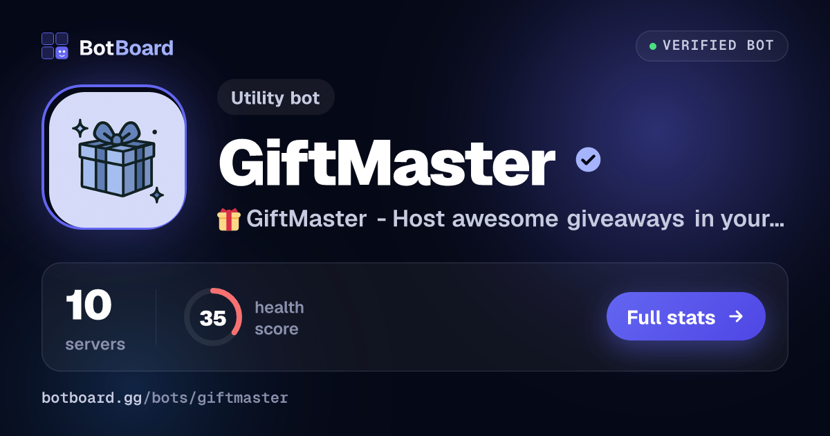 Share card for GiftMaster