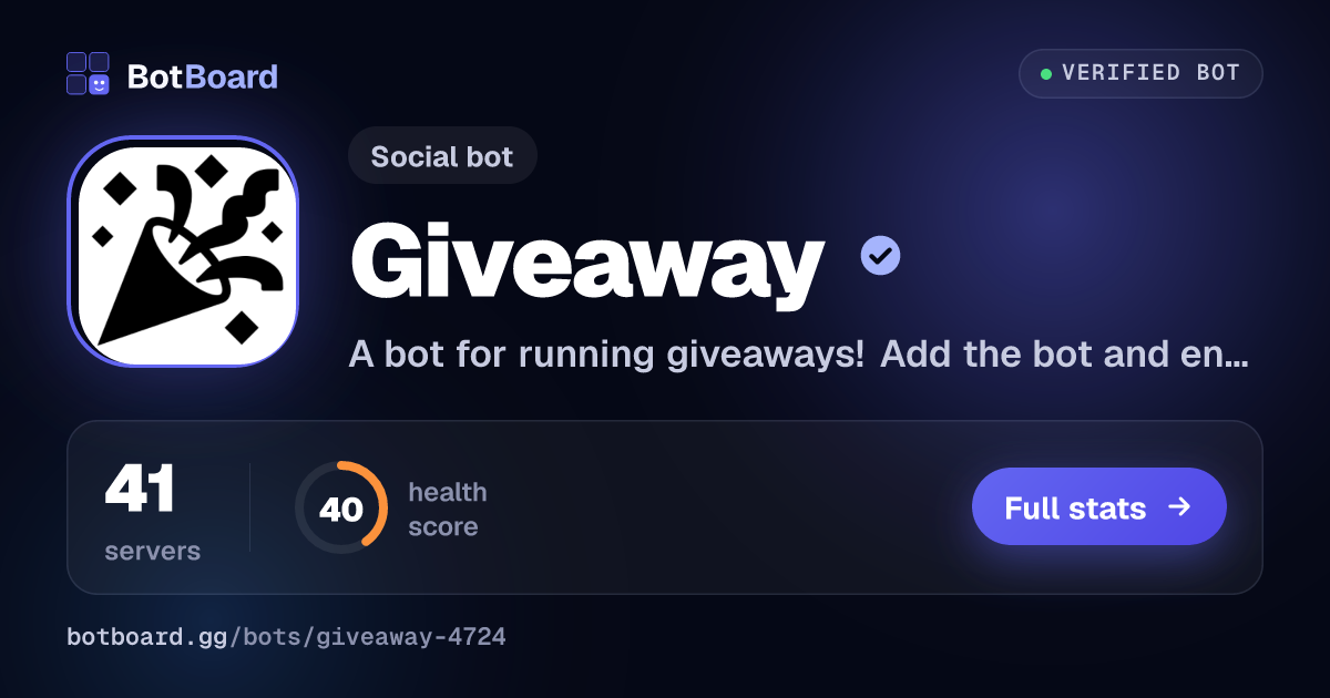 Share card for Giveaway