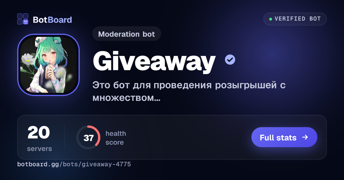 Share card for Giveaway
