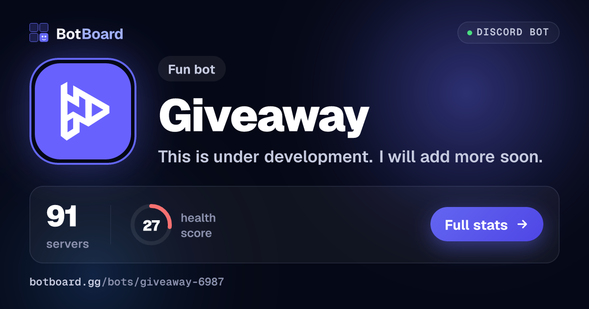 Share card for Giveaway
