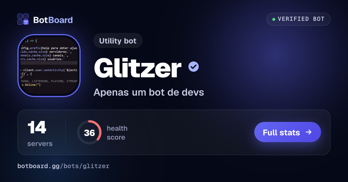 Share card for Glitzer