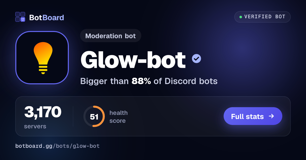 Share card for Glow-bot