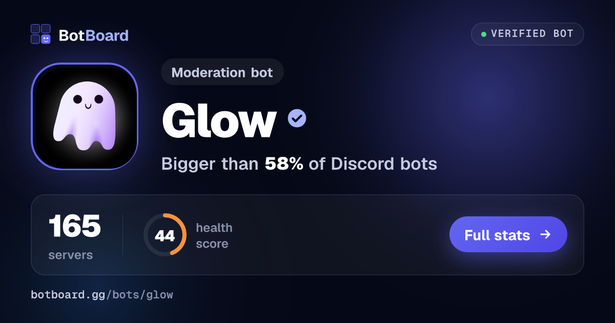 Share card for Glow