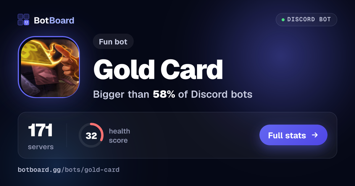 Share card for Gold Card