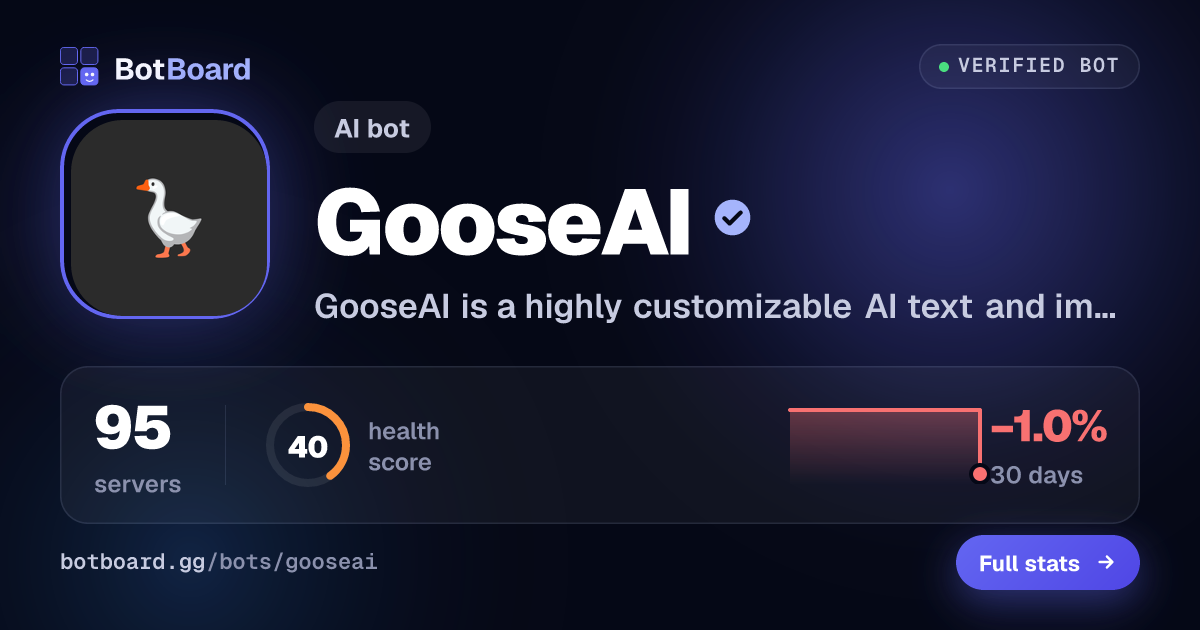 Share card for GooseAI