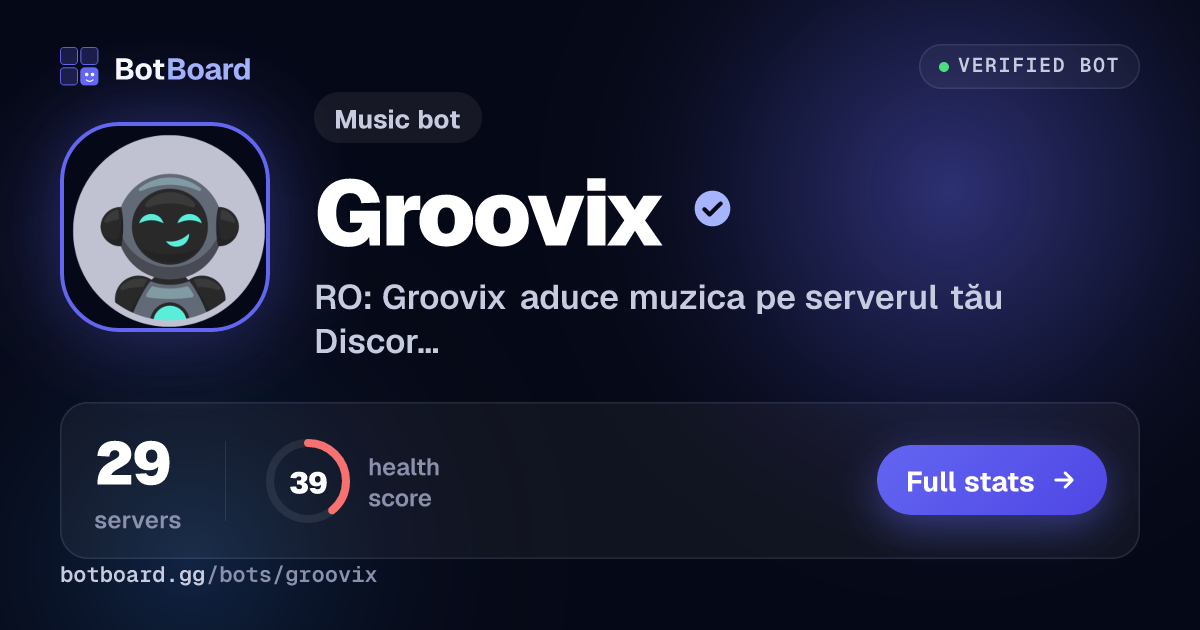 Share card for Groovix