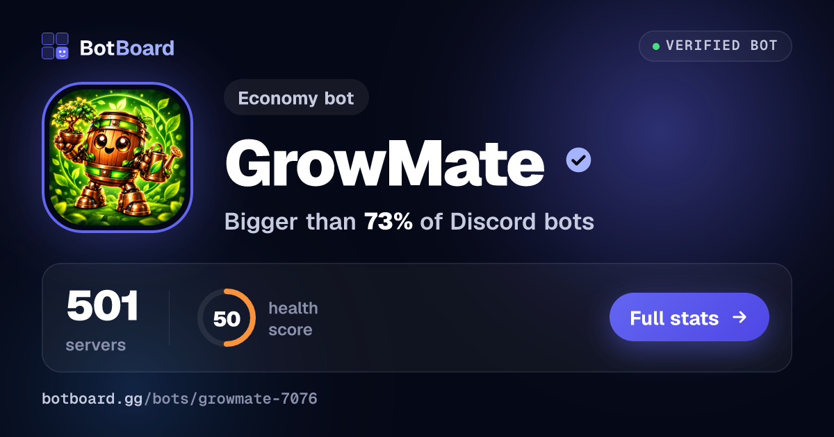 Share card for GrowMate