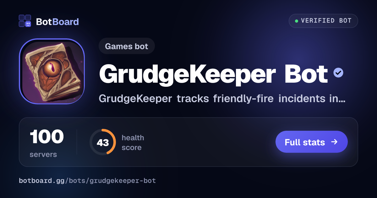 Share card for GrudgeKeeper Bot