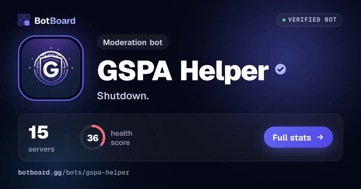 Share card for GSPA Helper
