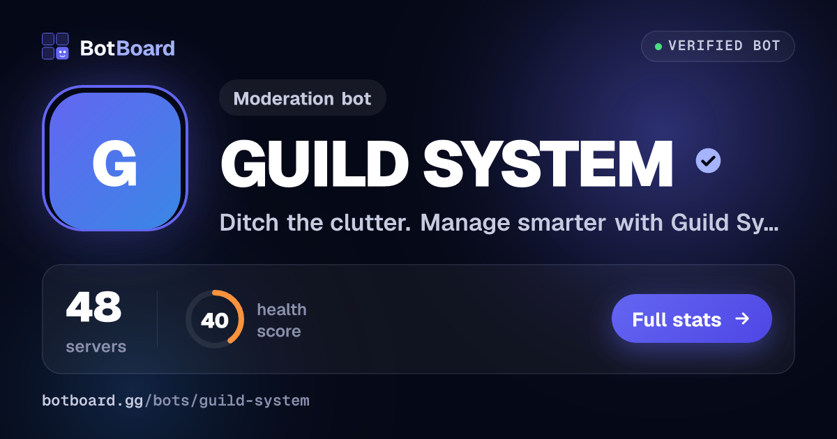 Share card for GUILD SYSTEM