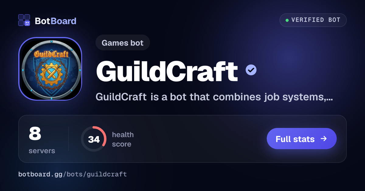 Share card for GuildCraft