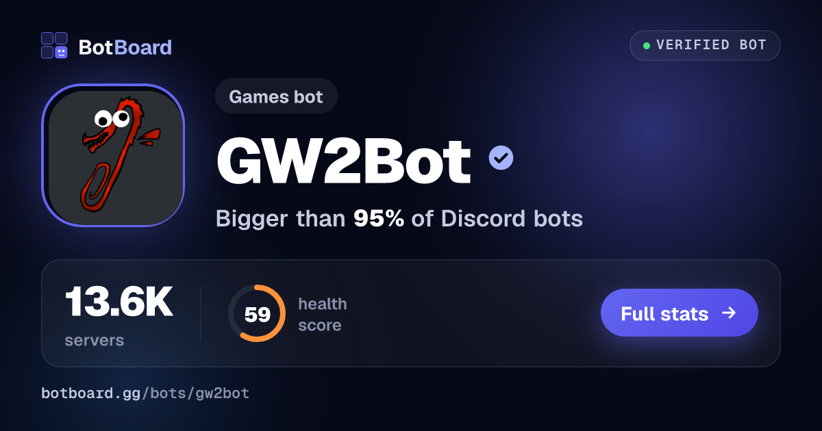 Share card for GW2Bot