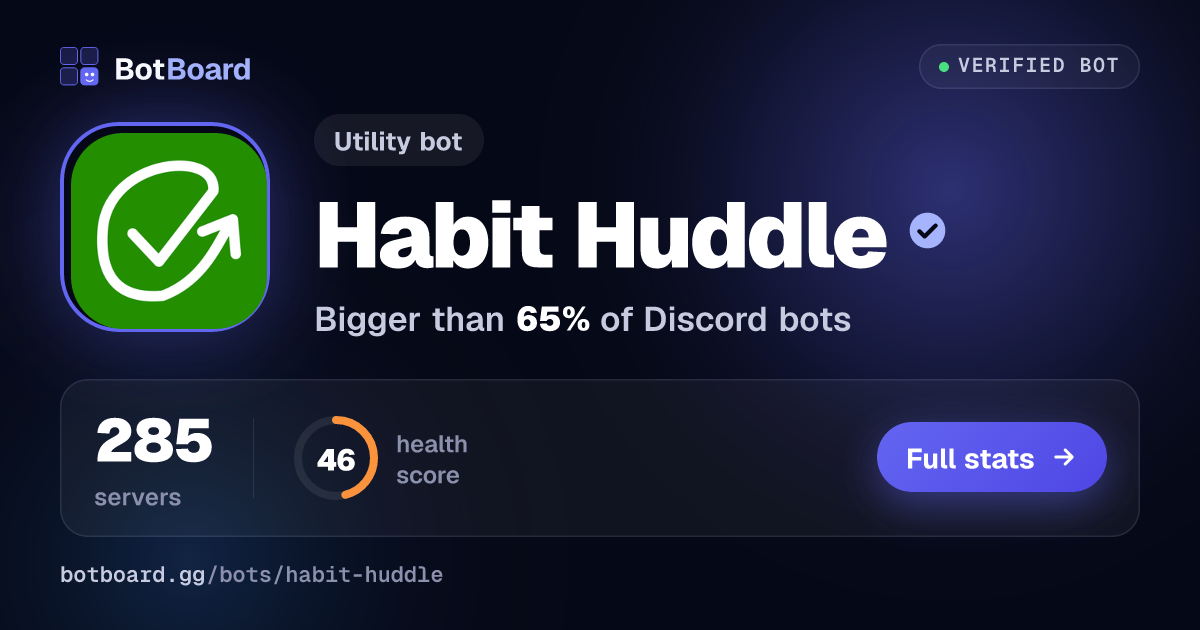 Share card for Habit Huddle