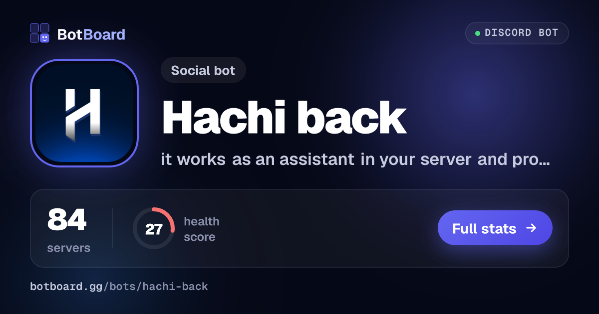 Share card for Hachi back