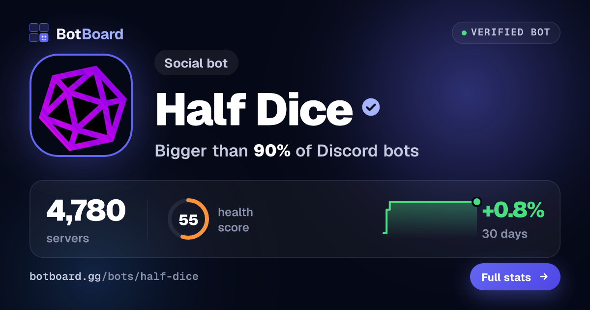 Share card for Half Dice