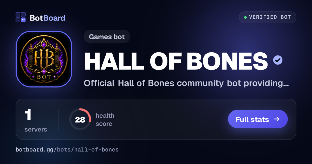 Share card for HALL OF BONES