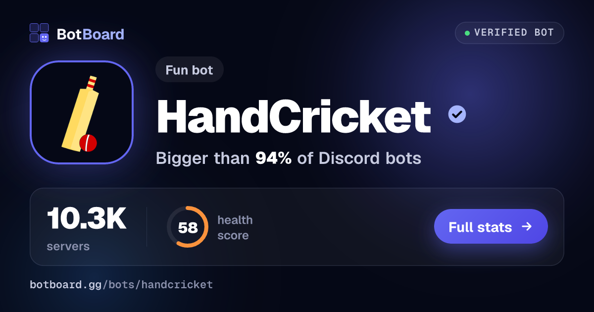 Share card for HandCricket