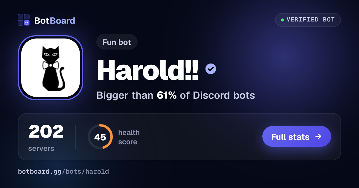 Share card for Harold!!