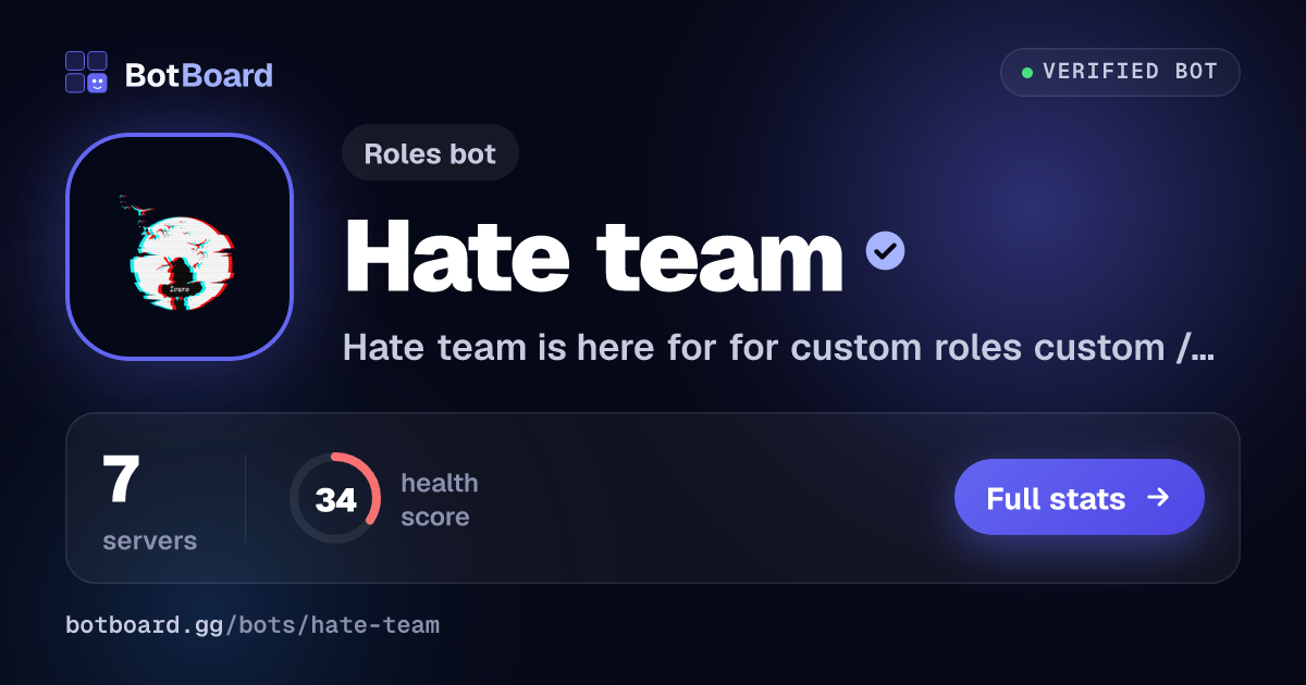 Share card for Hate team