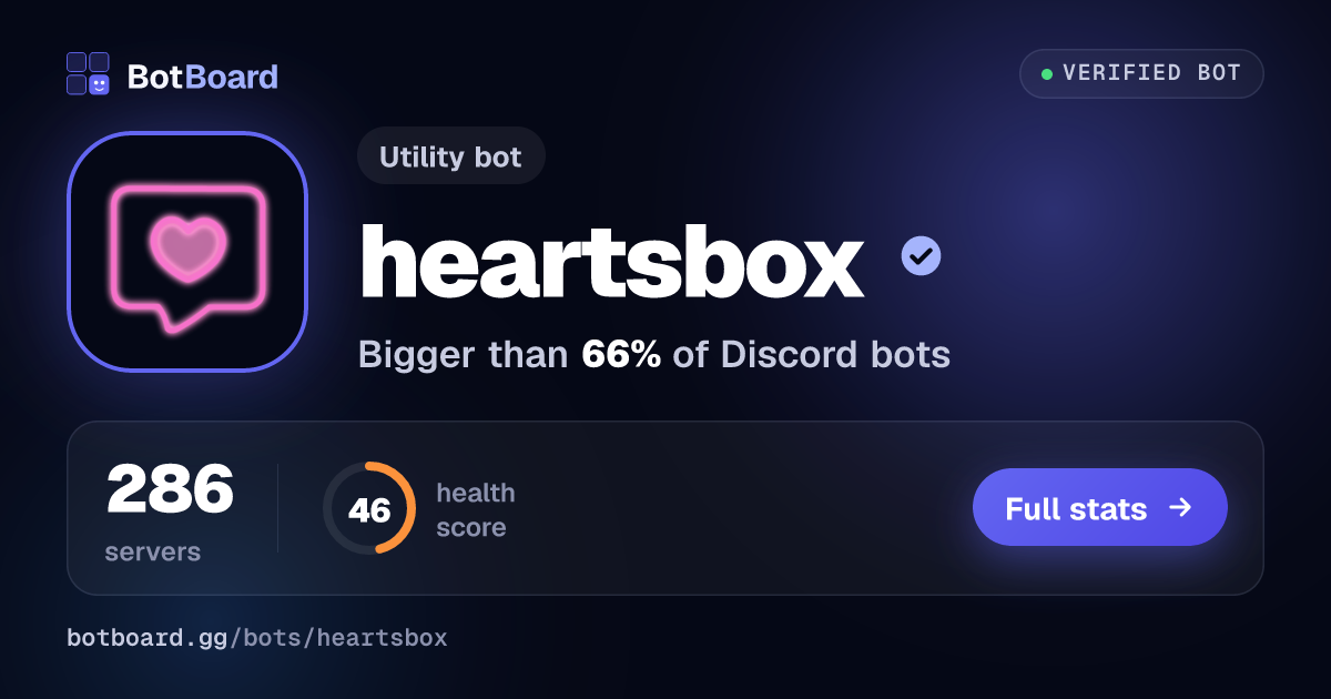 Share card for heartsbox