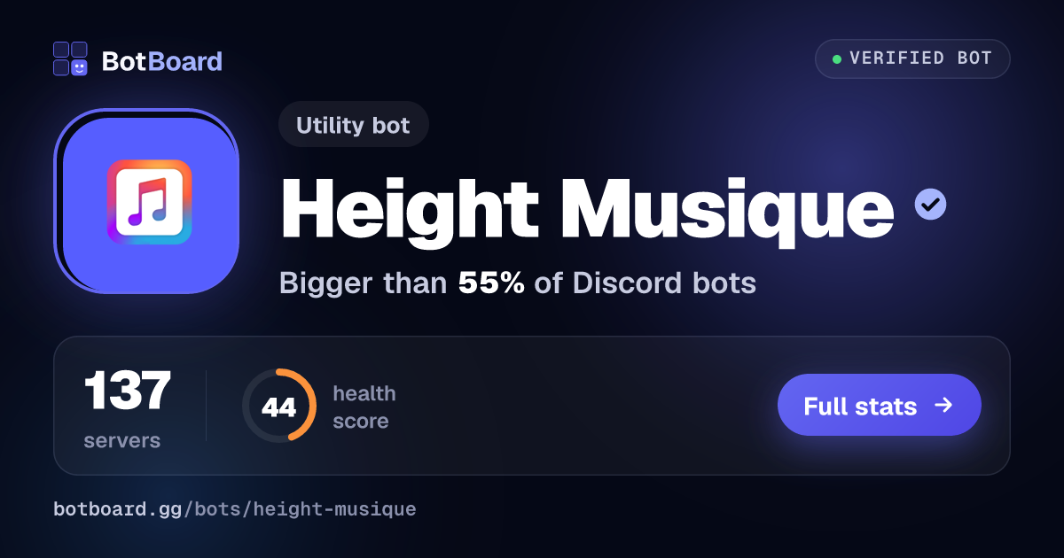 Share card for Height Musique
