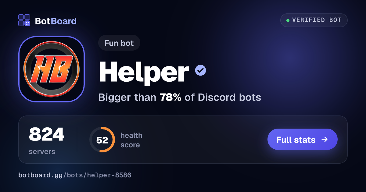 Share card for Helper
