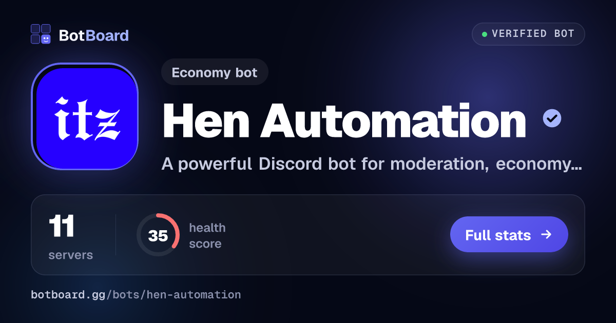 Share card for Hen Automation