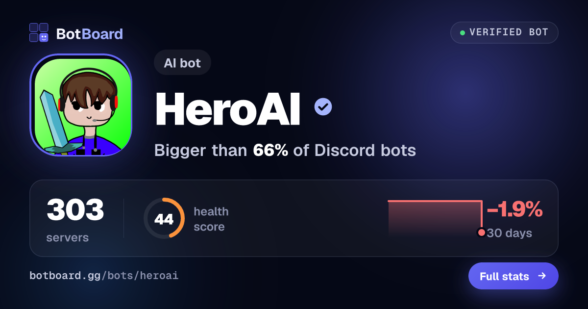Share card for HeroAI