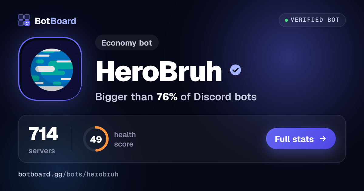 Share card for HeroBruh