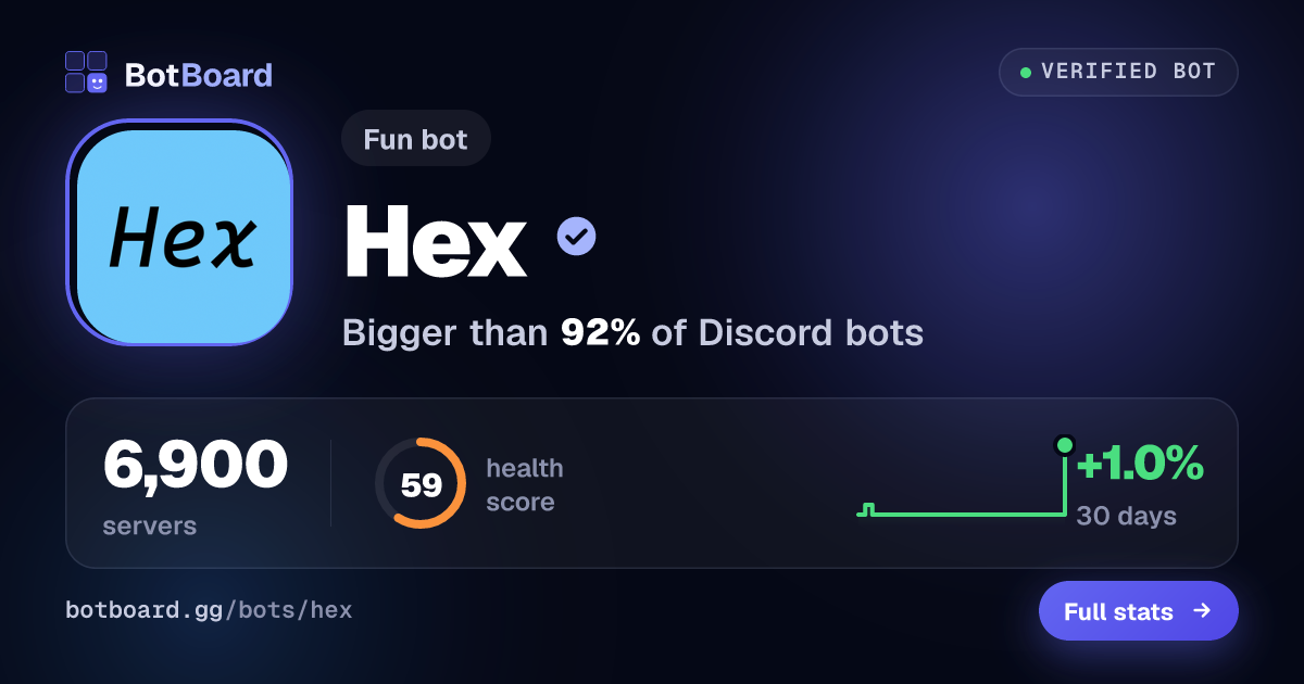 Share card for Hex
