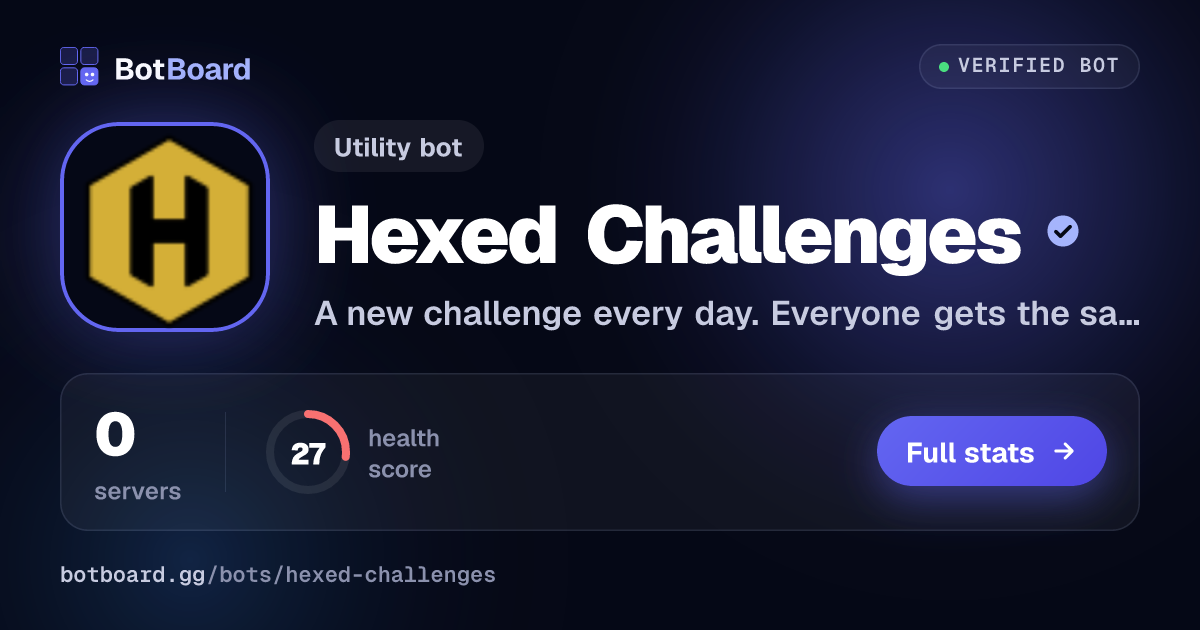 Share card for Hexed Challenges