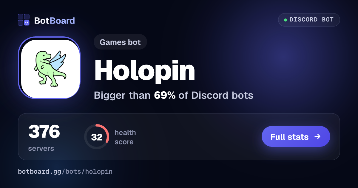 Share card for Holopin