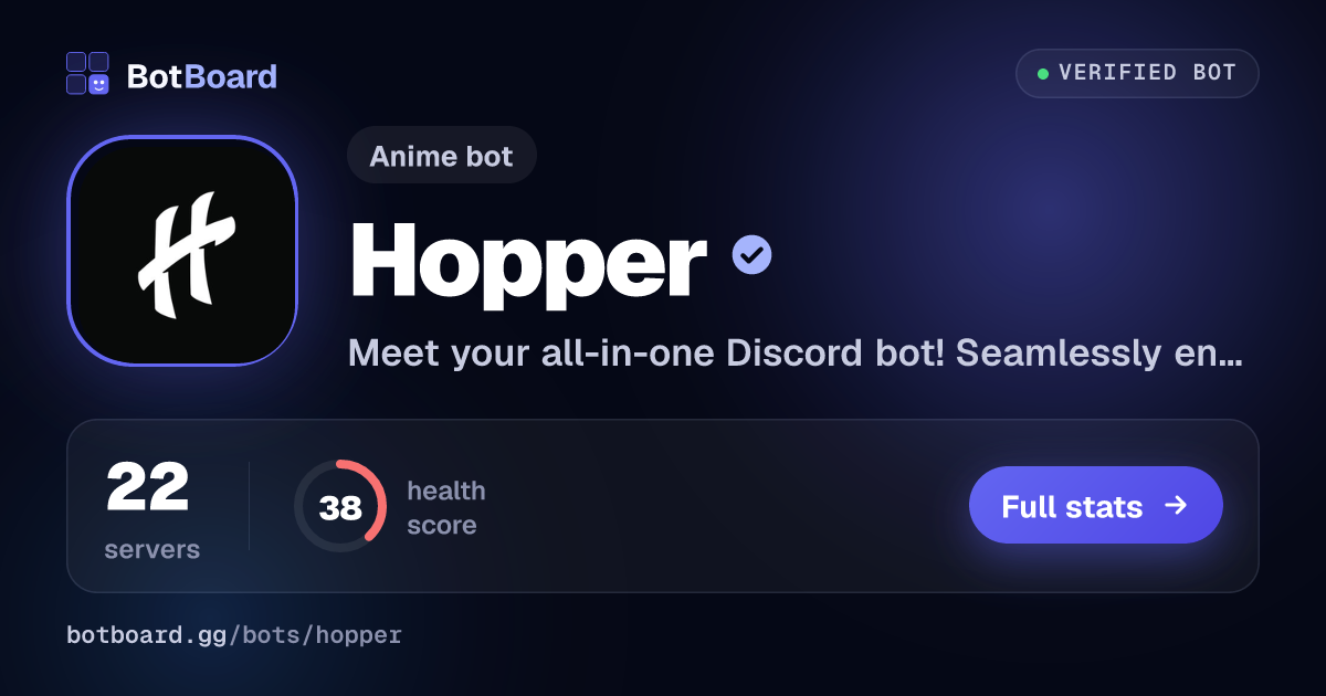 Share card for Hopper