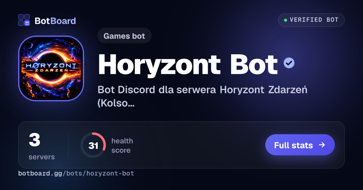 Share card for Horyzont Bot