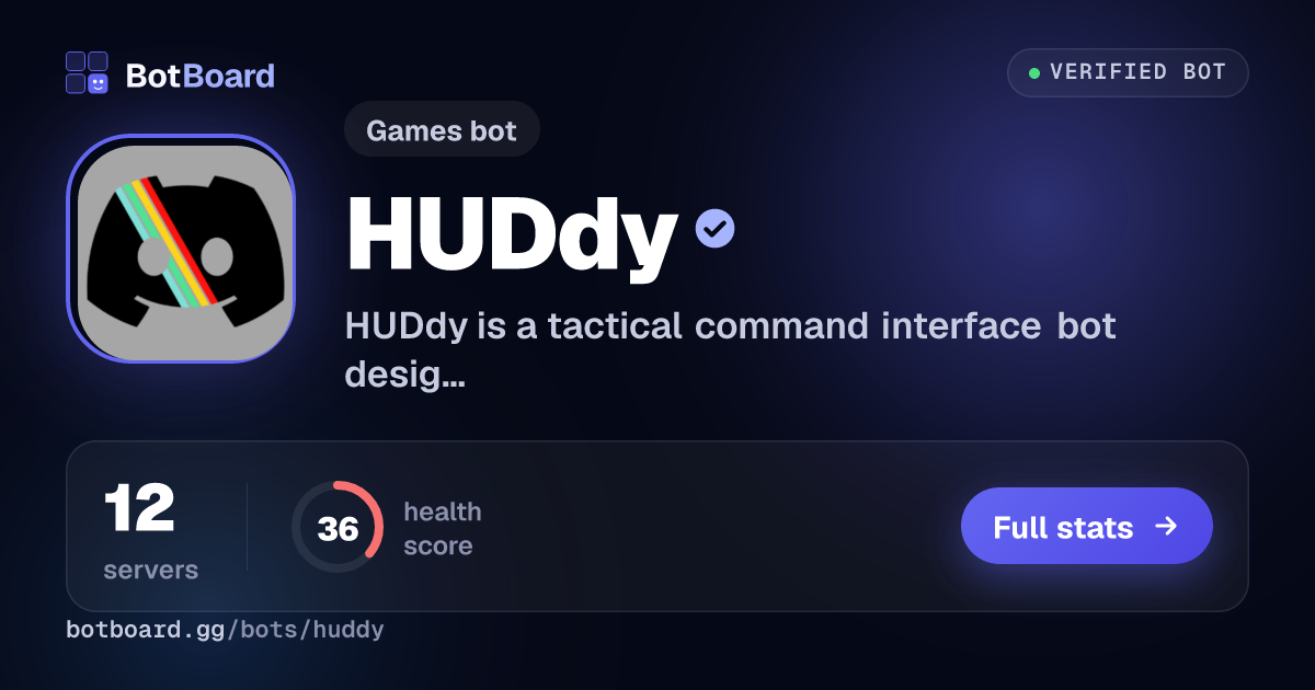 Share card for HUDdy