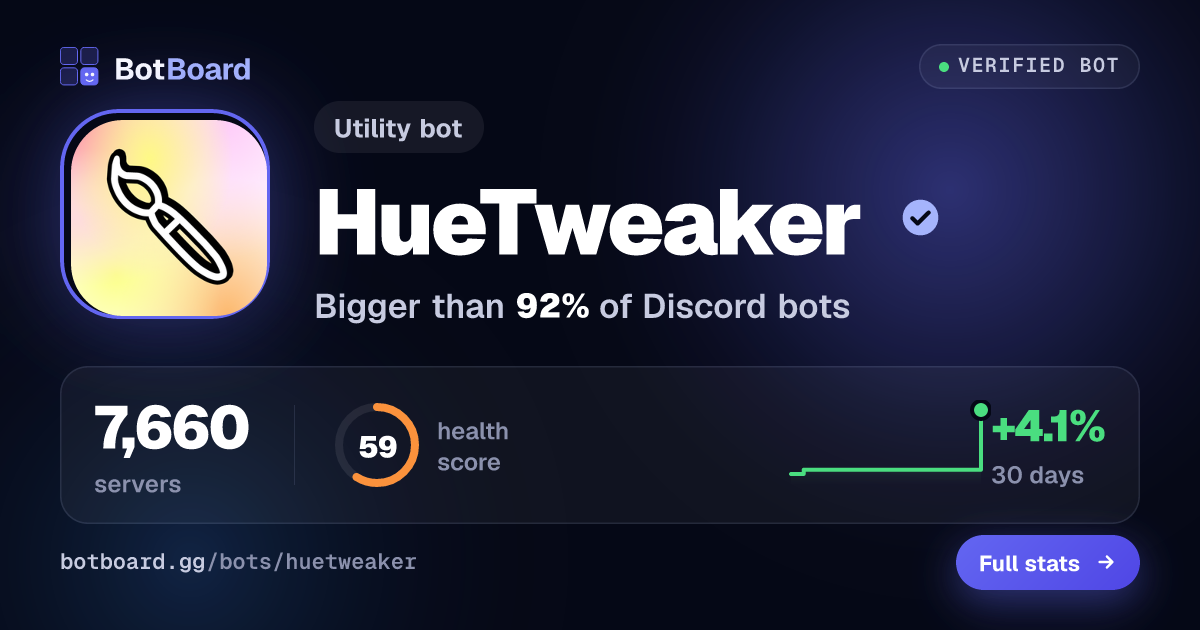 Share card for HueTweaker
