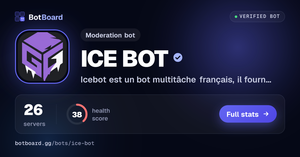 Share card for ICE BOT ❄
