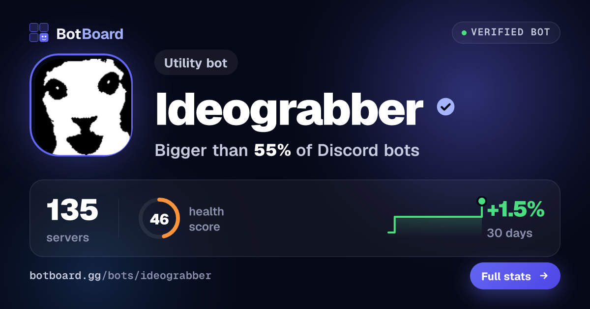 Share card for Ideograbber