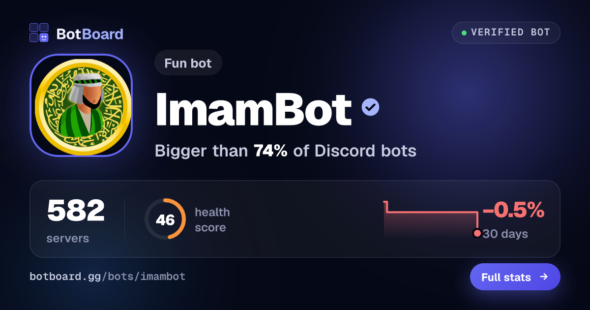 Share card for ImamBot
