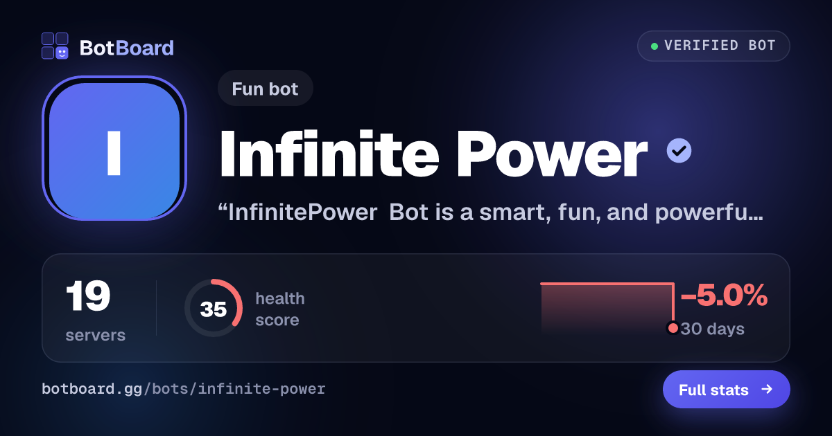 Share card for Infinite Power