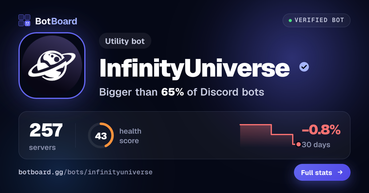 Share card for InfinityUniverse