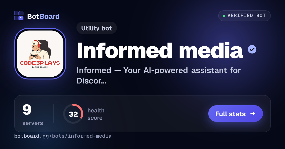 Share card for Informed media