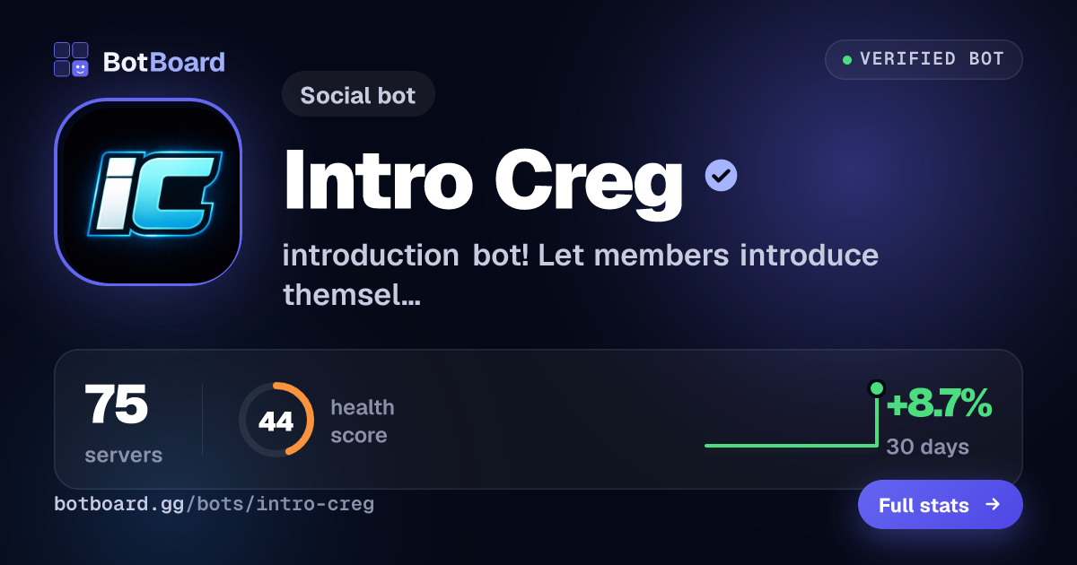 Share card for Intro Creg